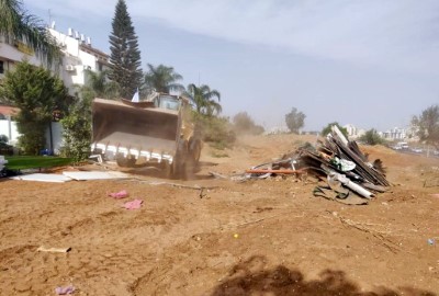 עיריית לוד הרסה השתלטות לא חוקית על שטח ציבורי