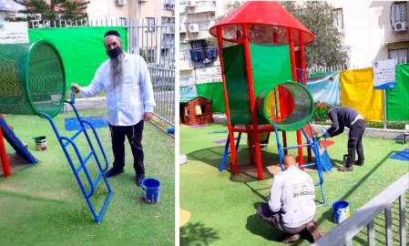 מחדשים את מתקני המשחקים בגני הילדים בלוד