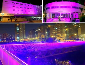 לילה סגול בלוד לציון 'יום המודעות הבינלאומי לשוויון זכויות לאנשים עם מוגבלות'