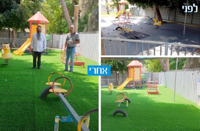 עבודות בטיחות להכשרת חצרות גני הילדים בלוד