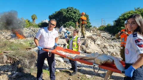 כ-700 מעובדי עיריית לוד וכוחות החילוץ וההצלה ערכו תרגיל חירום ענק