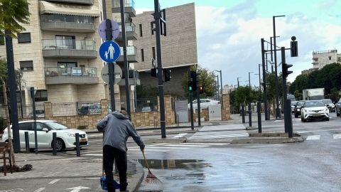 כ-70 מ"מ של גשם: הקולטנים של לוד השתלטו על המשקעים הרבים בסופשבוע