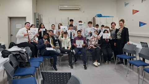 התיכוניסטים מדרכא לוד הפכו לשגרירי האו"ם – ודנו על האיום האיראני באנגלית