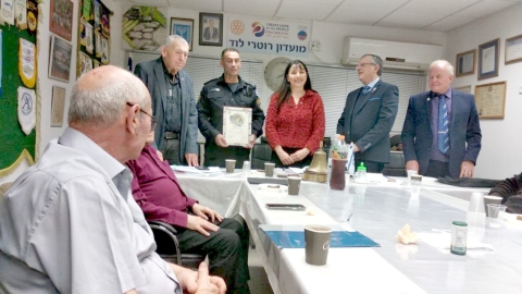 נגיד רוטרי ישראל בביקורו בלוד: "למדנו על אוצר תרבותי נדיר וחשוב בפסיפס בלוד"