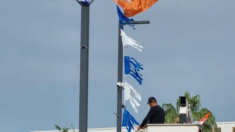 כ-1,600 דגלי ישראל ולוד נתלו בעיר לקראת יום העצמאות ה-76