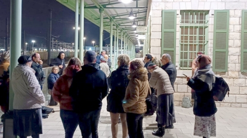 בלוד ציינו 79 שנים ל'ליל הרכבות' בסיור והרצאה בתחנת הרכבת ההיסטורית המשוחזרת