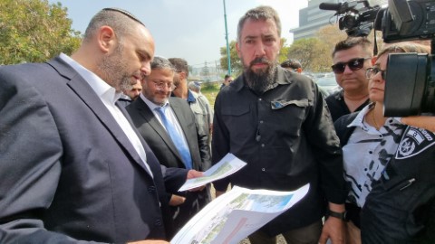 יאיר רביבו הציג לשר איתמר בן גביר את התכניות לבניית תחנת משטרה חדשה וביקש לאשר תקציב