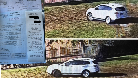 מצלמות עיריית לוד תיעדו – התושב נקנס ב-730 ₪ על השחתת מדשאות עם רכבו 