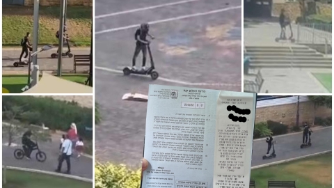 נערים דהרו בפרעות על קורקינט ממונע בגן משחקים בלוד – תועדו במצלמות העירייה וחטפו דו"ח כספי