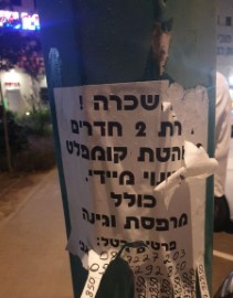 במבצע אכיפה של הפיקוח בלוד: דו"חות בסך מאות ₪ ניתנו בגין תליית שלטים על עמודי חשמל