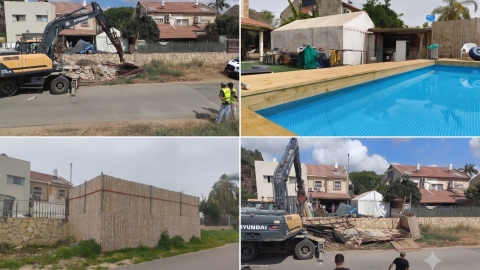 עיריית לוד ממשיכה באכיפת חוק וסדר: נהרסו תוספות בנייה בלתי חוקיות בשני מוקדים בעיר
