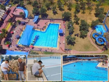 יאיר רביבו פתח את שיבר המים הראשי בבריכת השחייה ניו-ליג