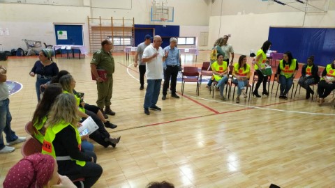 מתקן קליטה תורגל בהצלחה בבי"ס זבולון המר בלוד