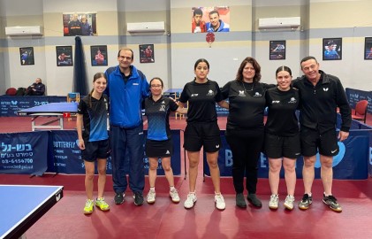 ניצחון ענק של בנות הפועל לוד בטניס שולחן על הפועל ירושלים