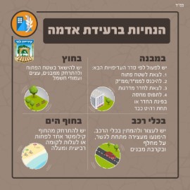 ריענון ההנחיות בעקבות רעידת אדמה שהורגשה בישראל