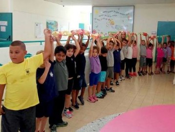 שרשרת האיחולים בבי"ס המעפילים בלוד