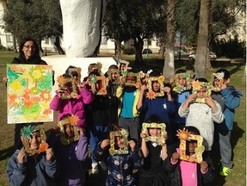 תלמידי "המעפילים" במחווה לאומנים בספריה "לדורות" בלוד