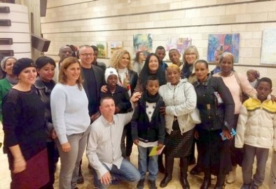 תלמידי והורי בי"ס לוי אשכול בלוד בפסטיבל הולגאב ליצירה ישראלית-אתיופית בתיאטרון ירושלים