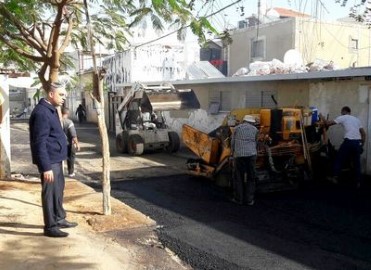 עבודות סלילה וריבוד בעיר העתיקה