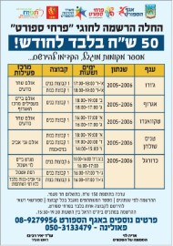 החלה ההרשמה לחוגי "פרחי ספורט" בעלות של 50 ש"ח בלבד לחודש