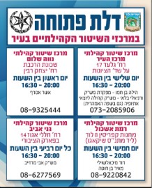 עיריית לוד בשיתוף משטרת לוד: דלת פתוחה במרכזי השיטור הקהילתיים בלוד בנושא ביטחון אישי, חוק וסדר