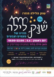שוק הלילה חוזר, חוויה של טעמים וצבעים, יום ראשון, 5.6.16 בשעה 18:00 בחאן אל חילו