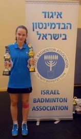 דנה דנילנקו בת 14.5 מלוד אלופת ישראל לשנת 2016 בבדמינטון