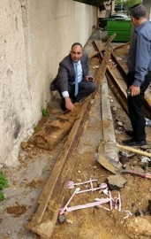 נחשפה מסילת הרכבת העותומאנית שחצתה את לוד