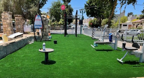 שודרגו מתקני הכושר בגן שרה רבין ברחוב שלמה המלך בלוד