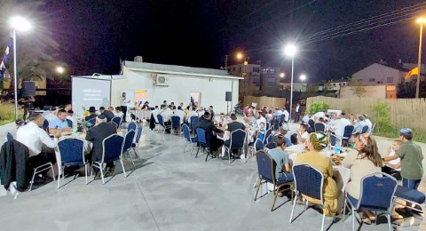 סיום מסכת יבמות במעמד הרב הראשי לישראל בבית הכנסת דוסא בלוד שעבר שיפוץ לאחר אירועי מאי 21